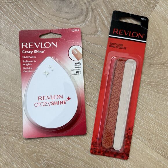 NEW Revlon Crazy Shine Nail Buffer #92994 + Nail Files #33310 - Picture 1 of 2